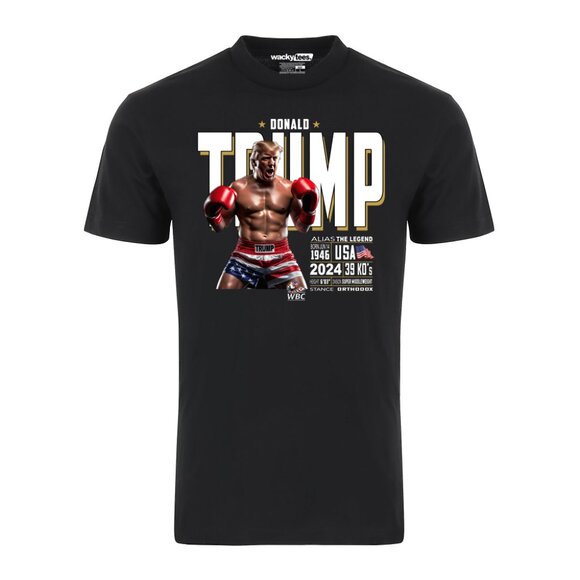 Other - Donald Trump Tale of the Tape Boxing Stats Rocky Style Graphic Tee Shirt